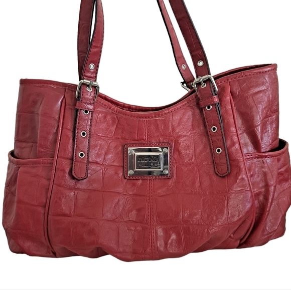 Nicole by Nicole Miller Red Shoulder Bag - Picture 3 of 12